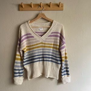 Hippie rose multicolor striped knit sweater - Size M